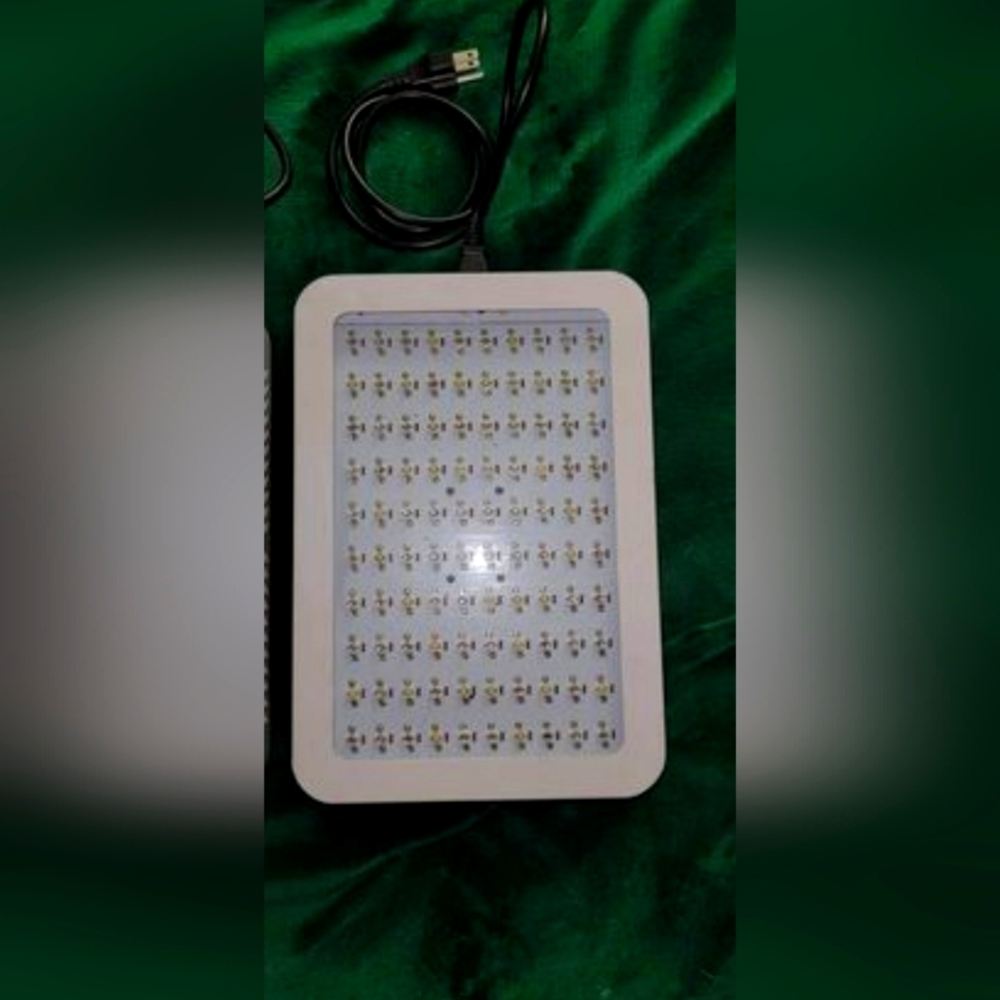 100w (1000w equivalent) blurple Led grow light.    Crazy bright 🌞
